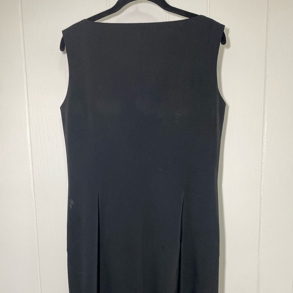 Escada Black Sleeveless Midi Dress with Gold Accents Size 38 (US 8) - Picture 6 of 13